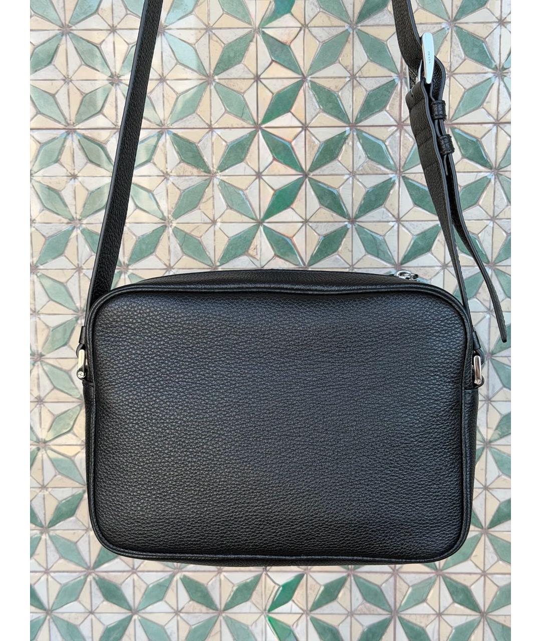 PRADA Черная кожаная сумка на плечо, фото 3