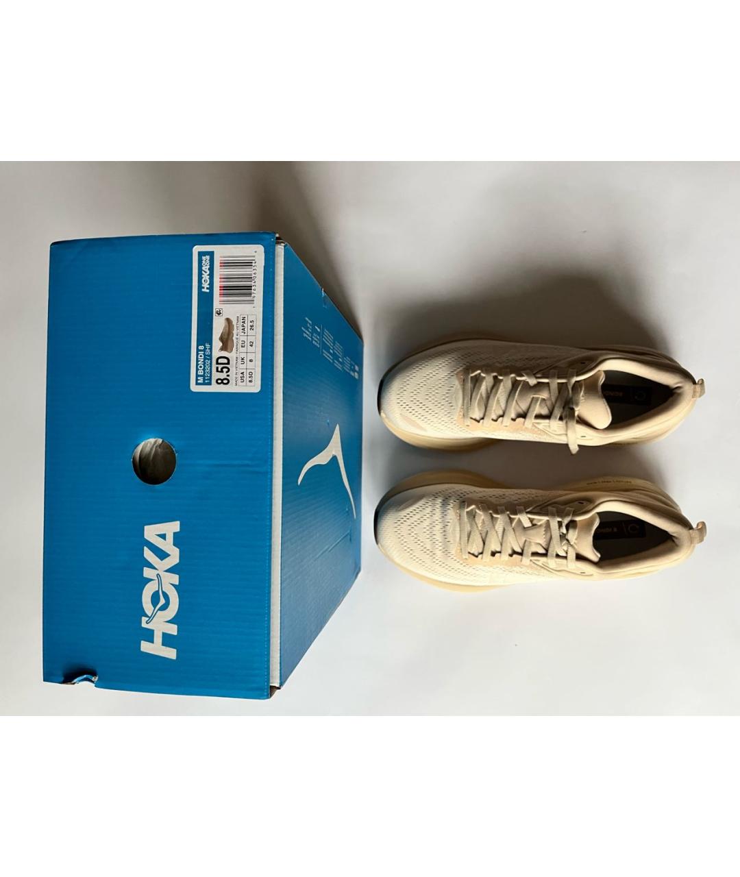 HOKA Бежевые синтетические низкие кроссовки / кеды, фото 8