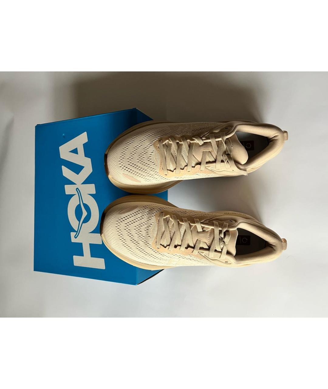 HOKA Бежевые синтетические низкие кроссовки / кеды, фото 7