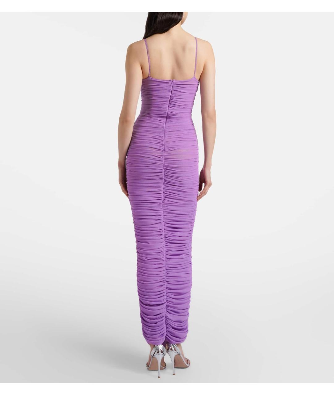 DAVID KOMA Фиолетовое полиэстеровое коктейльное платье, фото 3