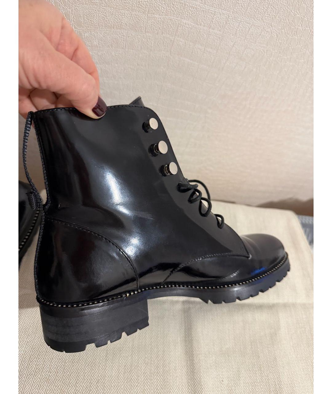 CHRISTIAN DIOR Черные ботинки из лакированной кожи, фото 5