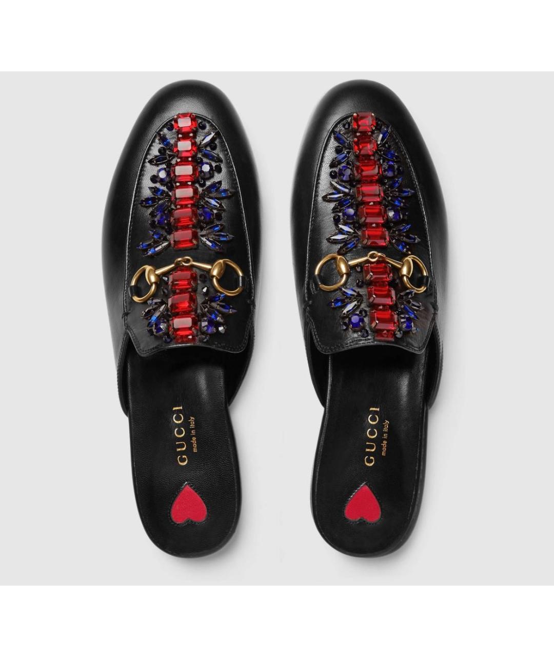 GUCCI Черные кожаные сабо, фото 7