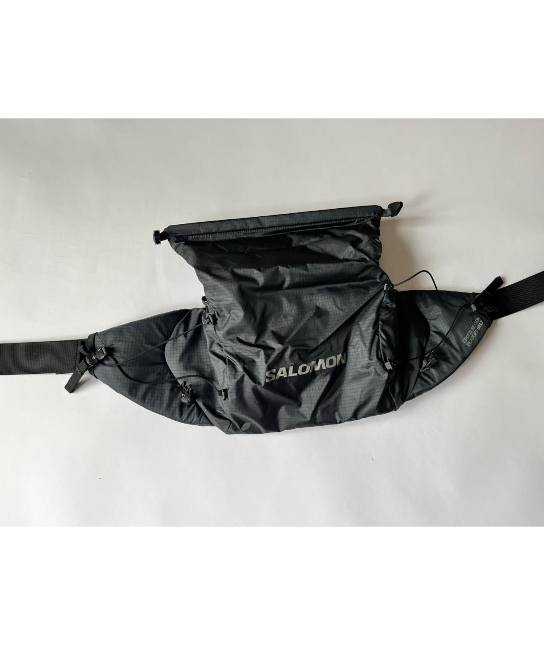SALOMON Черная синтетическая поясная сумка, фото 5