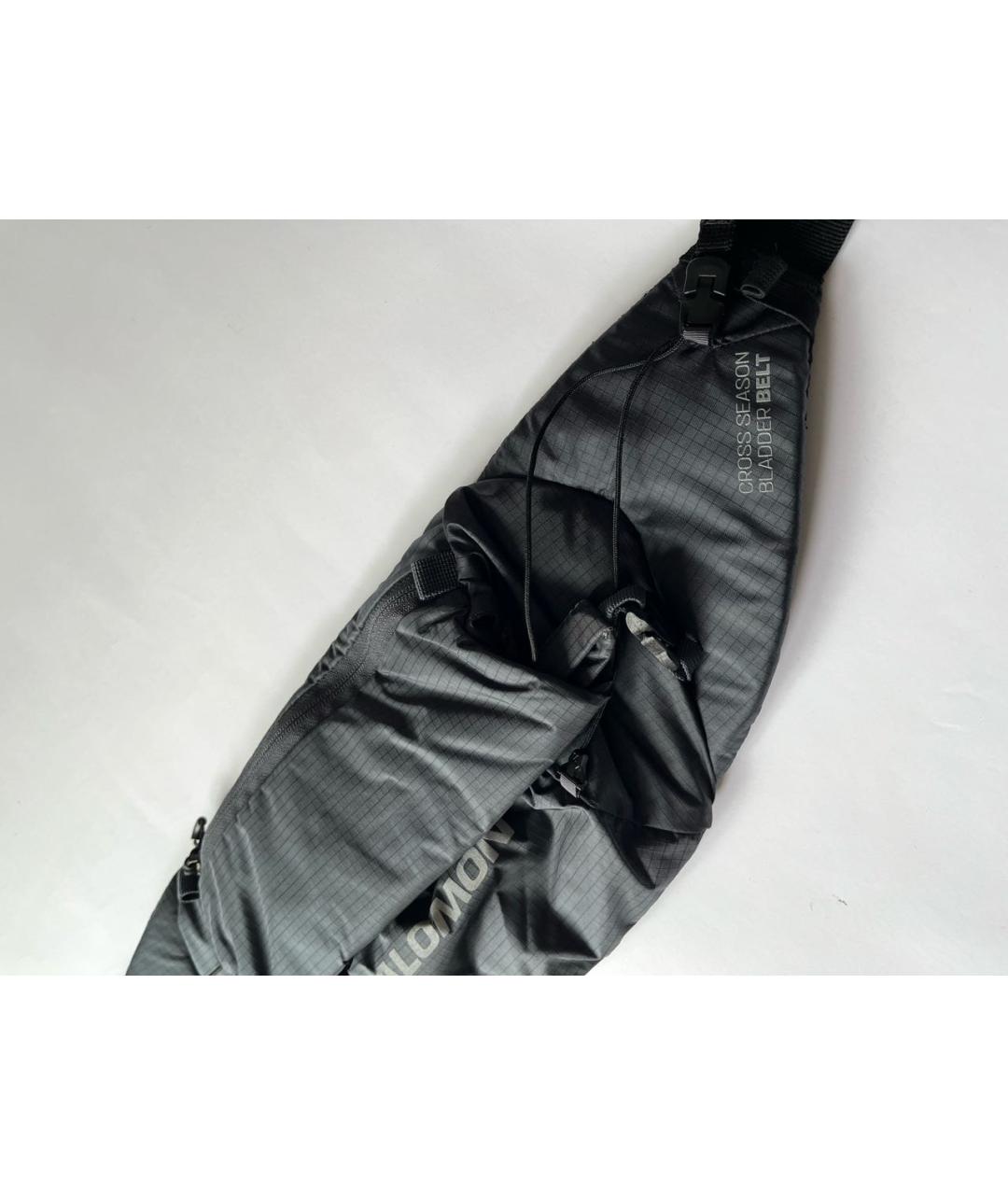 SALOMON Черная синтетическая поясная сумка, фото 7