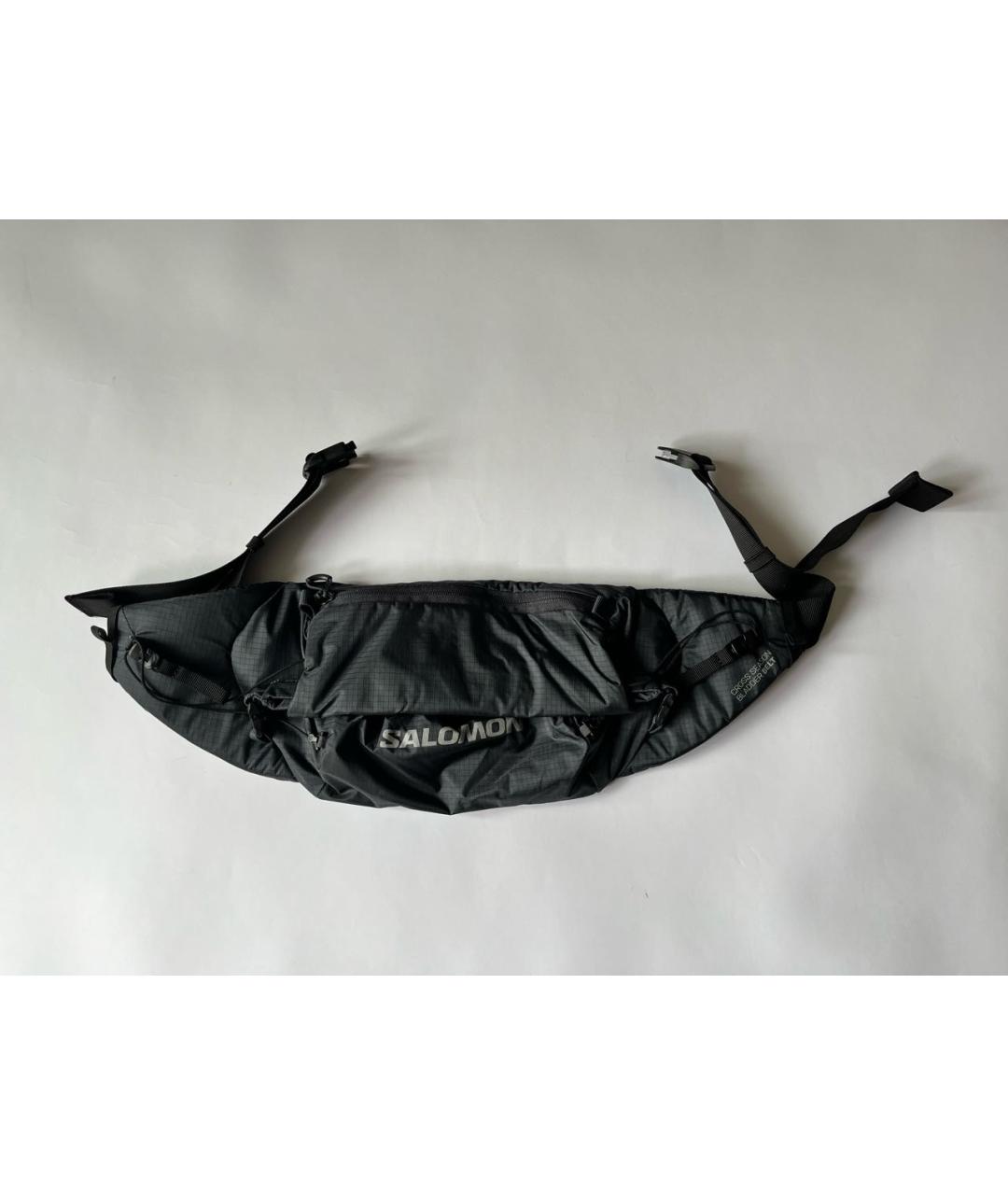 SALOMON Черная синтетическая поясная сумка, фото 3