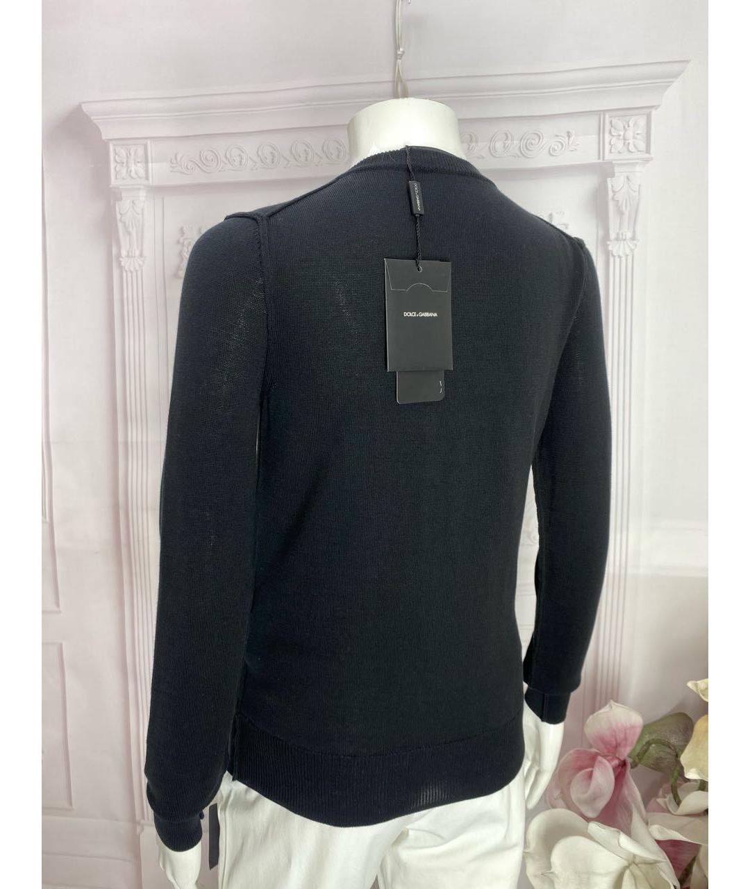 DOLCE&GABBANA Черный хлопковый кардиган, фото 7