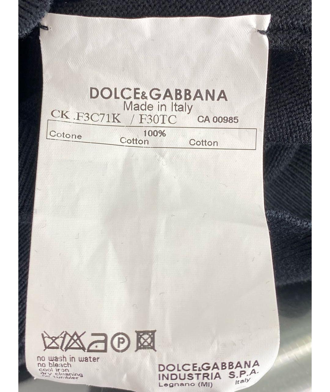 DOLCE&GABBANA Черный хлопковый кардиган, фото 6