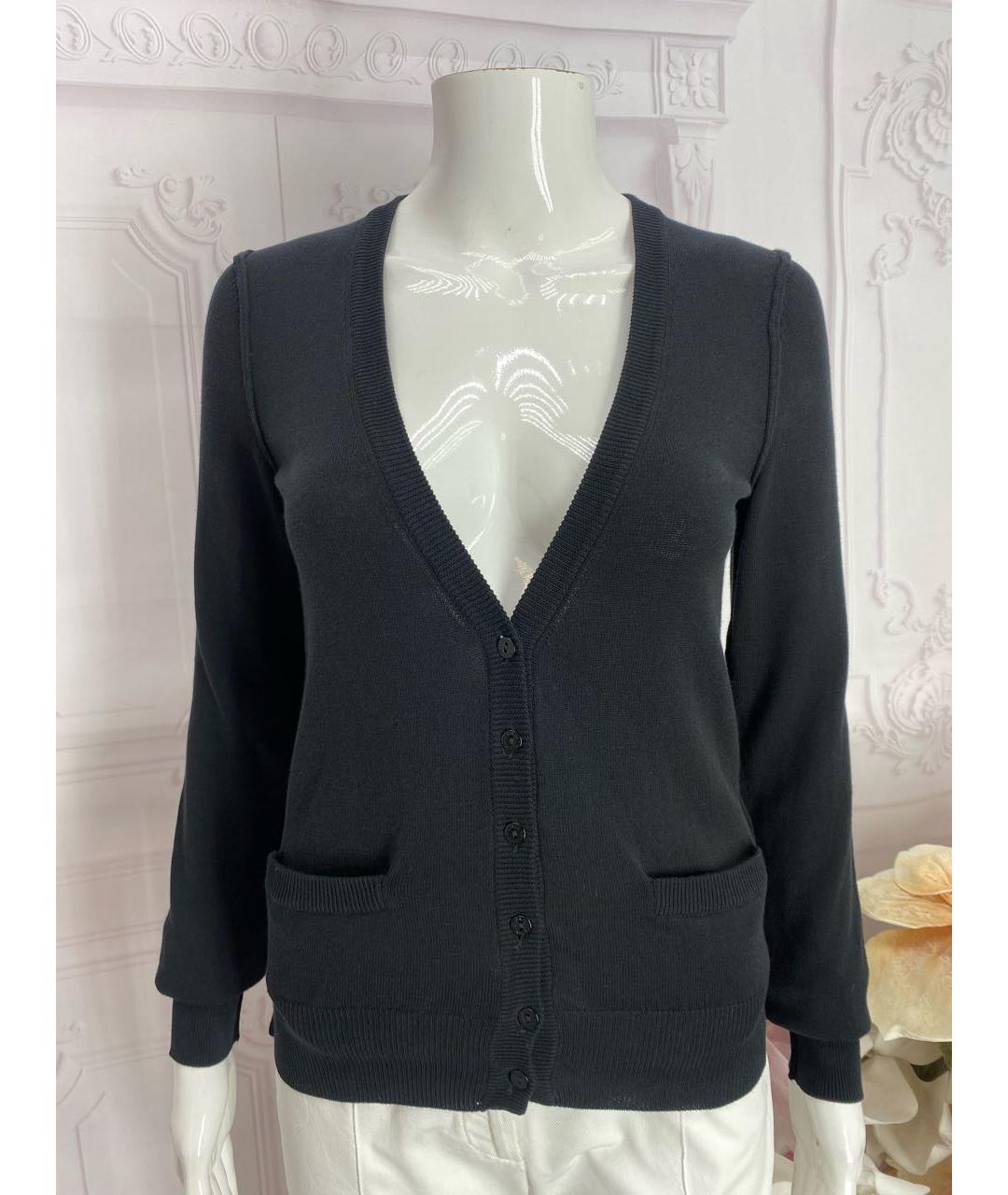 DOLCE&GABBANA Черный хлопковый кардиган, фото 5