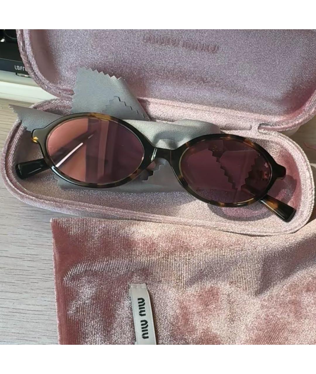 MIU MIU Коричневые солнцезащитные очки, фото 2