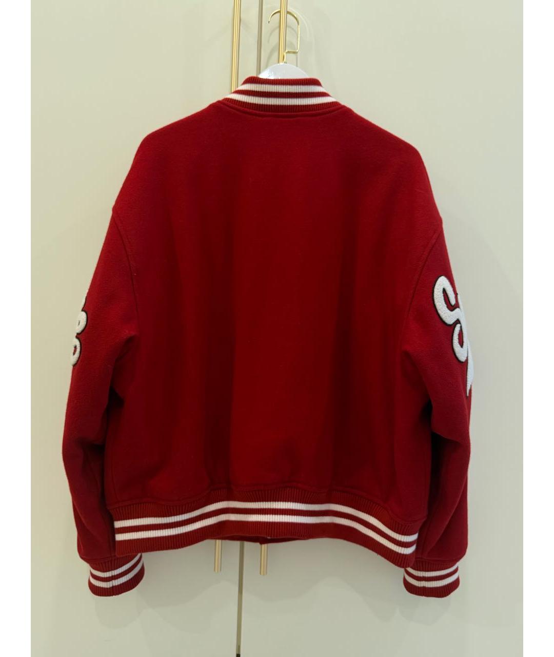 SUPREME Красная шерстяная куртка, фото 2