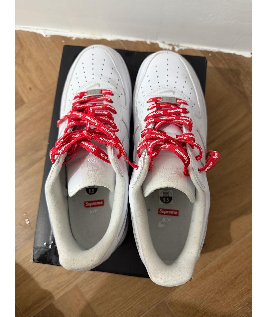 NIKE Белые кожаные высокие кроссовки / кеды, фото 3