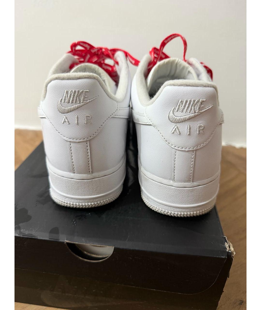 NIKE Белые кожаные высокие кроссовки / кеды, фото 4