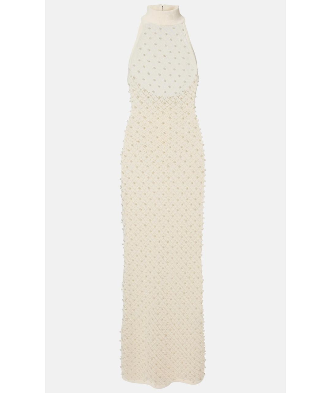 DAVID KOMA Белое вискозное вечернее платье, фото 6