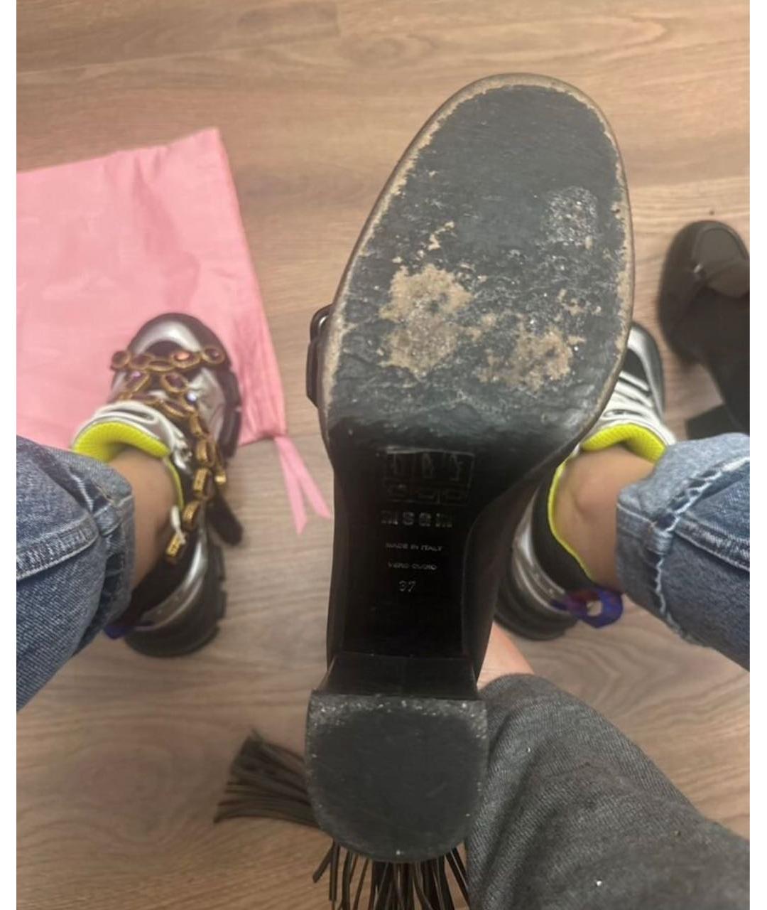 MSGM Черные кожаные ботильоны, фото 3