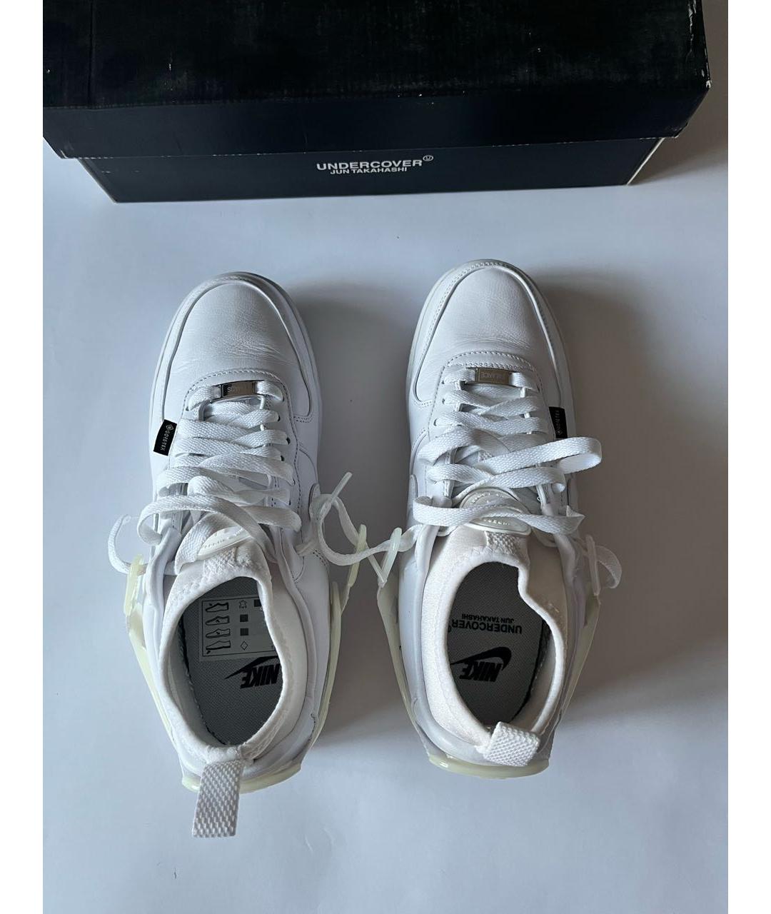 NIKE Белые кожаные низкие кроссовки / кеды, фото 5