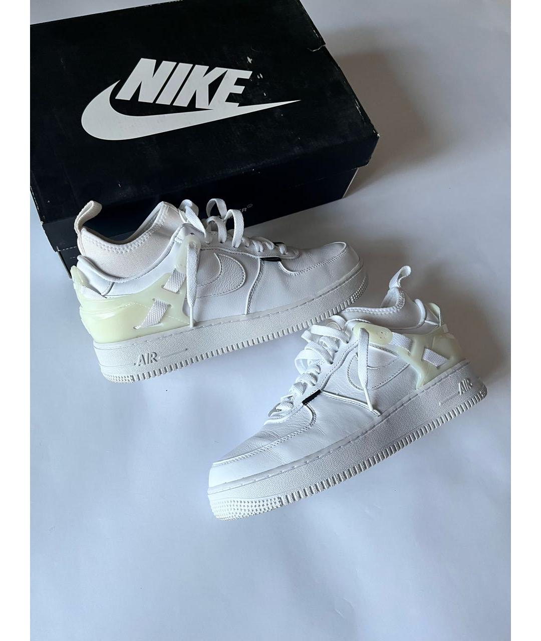 NIKE Белые кожаные низкие кроссовки / кеды, фото 2