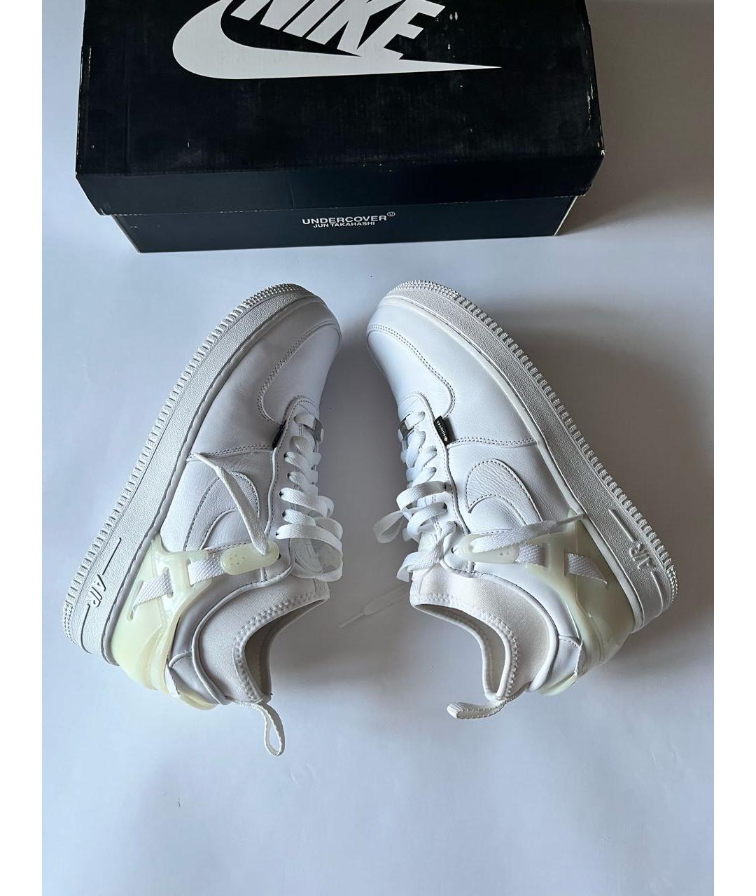 NIKE Белые кожаные низкие кроссовки / кеды, фото 3