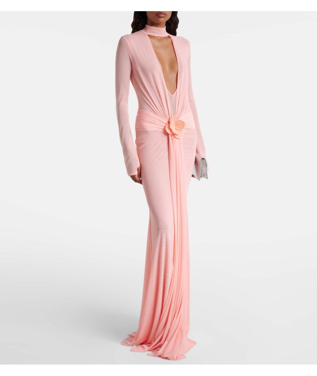 DAVID KOMA Розовое полиэстеровое коктейльное платье, фото 2