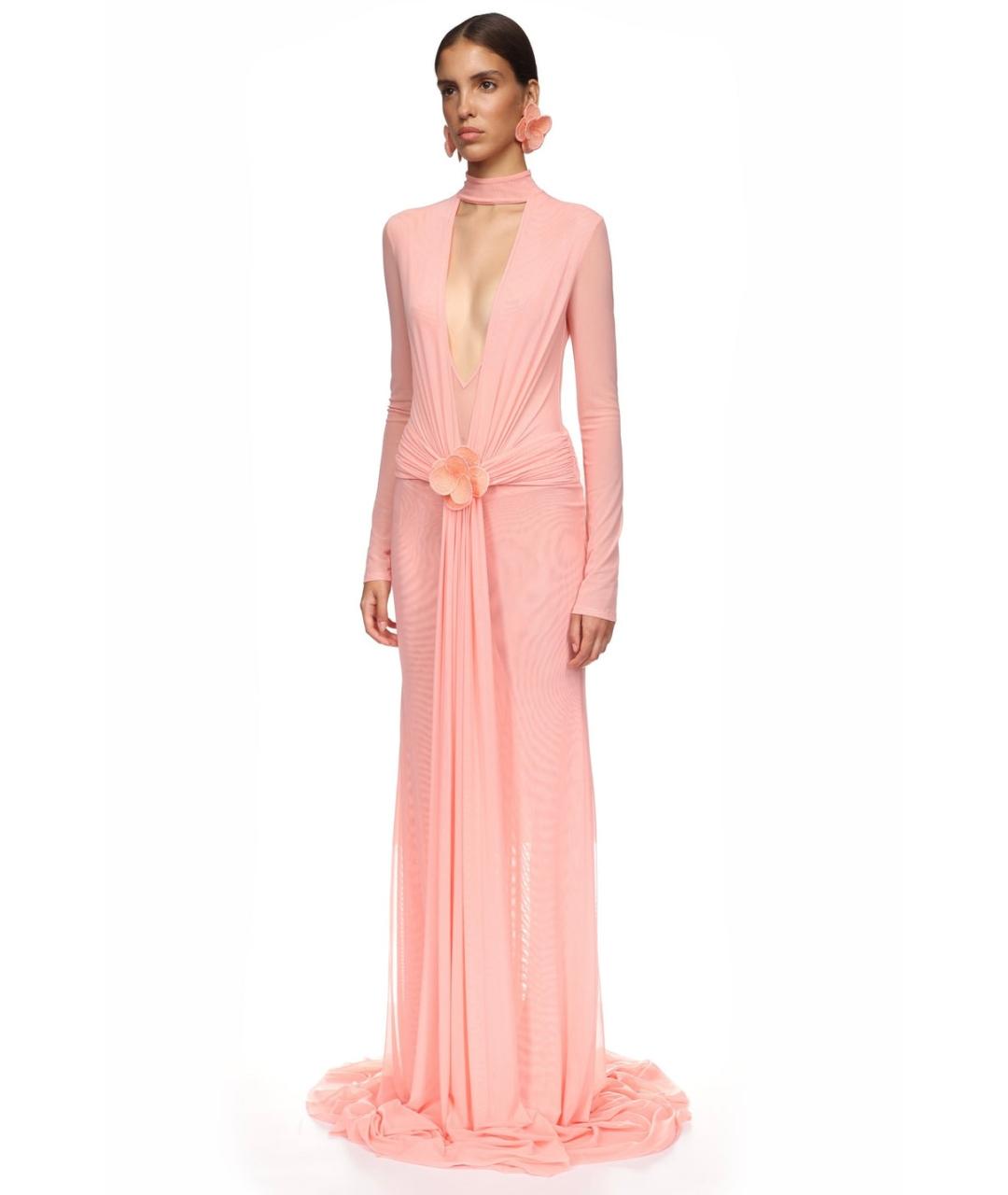 DAVID KOMA Розовое полиэстеровое коктейльное платье, фото 8