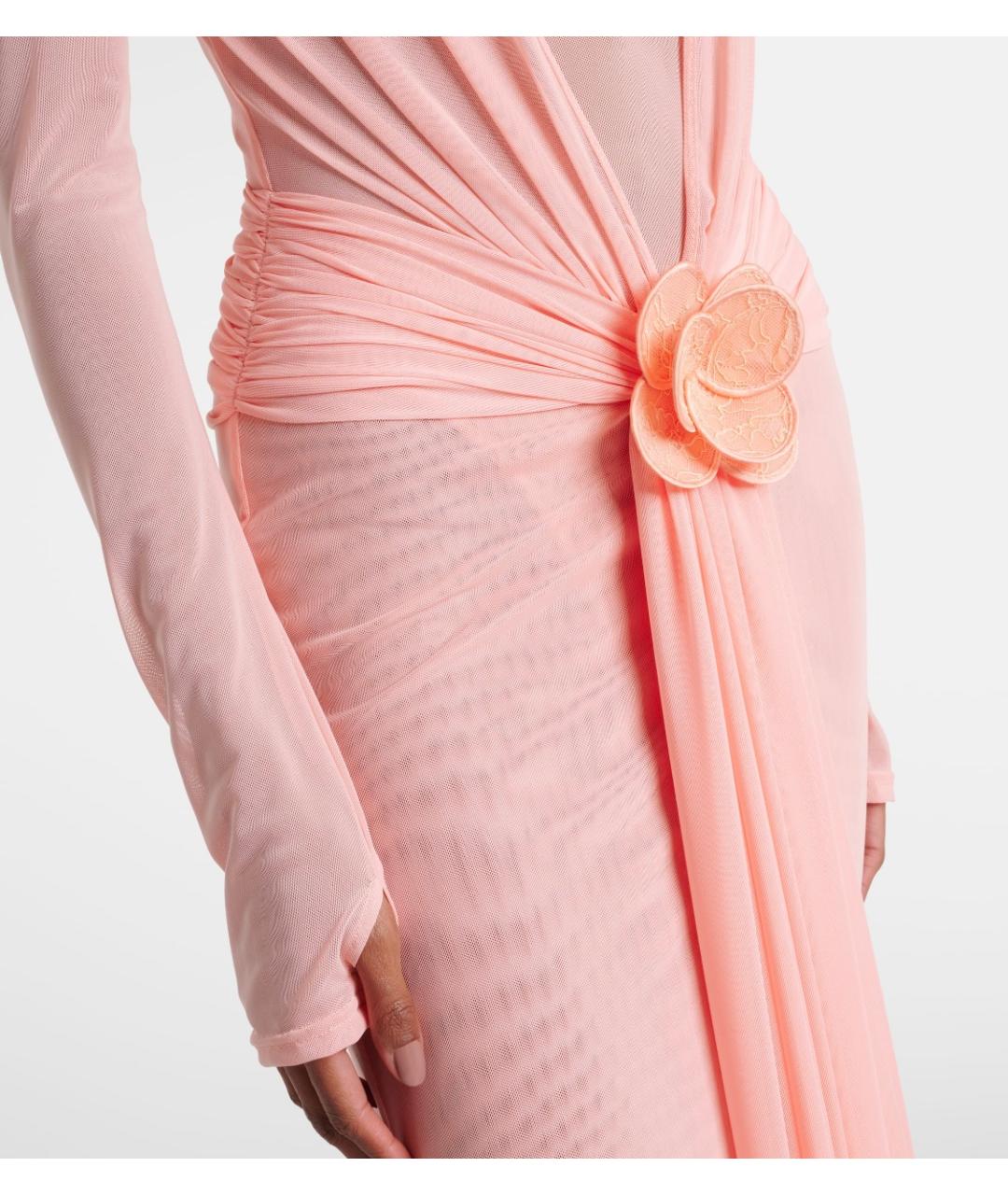DAVID KOMA Розовое полиэстеровое коктейльное платье, фото 5