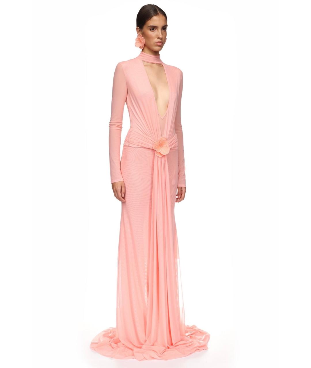 DAVID KOMA Розовое полиэстеровое коктейльное платье, фото 7