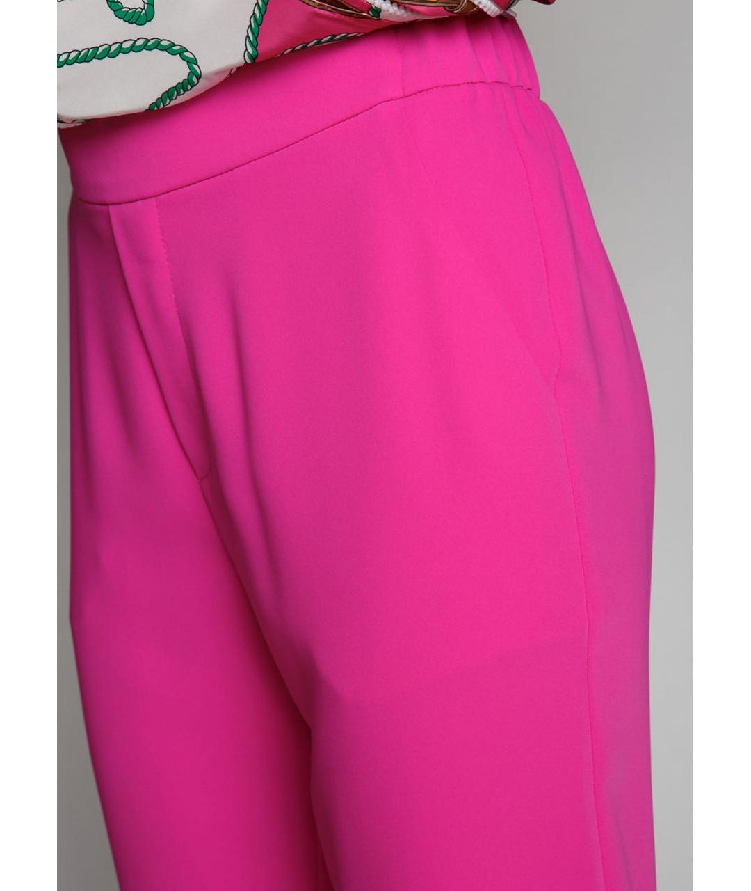 P.A.R.O.S.H. Фуксия полиэстеровые прямые брюки, фото 5