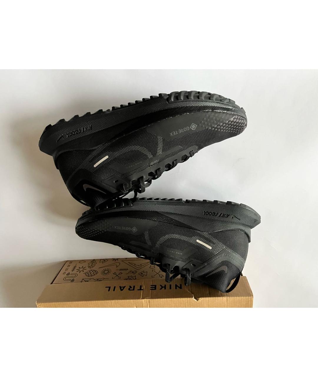 NIKE Черные синтетические низкие кроссовки / кеды, фото 4