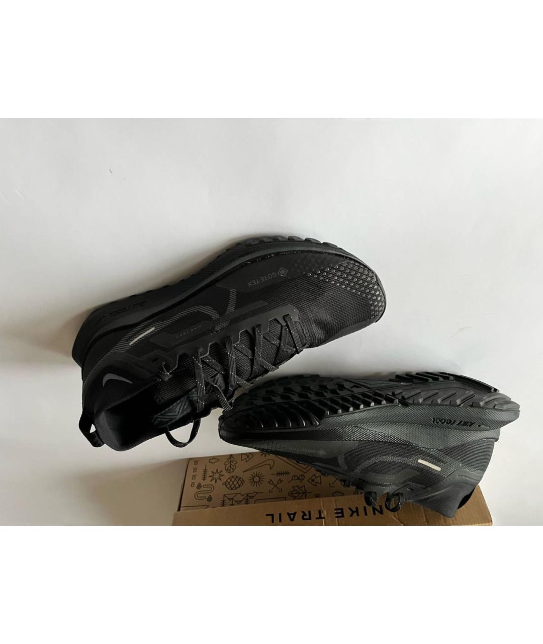 NIKE Черные синтетические низкие кроссовки / кеды, фото 6