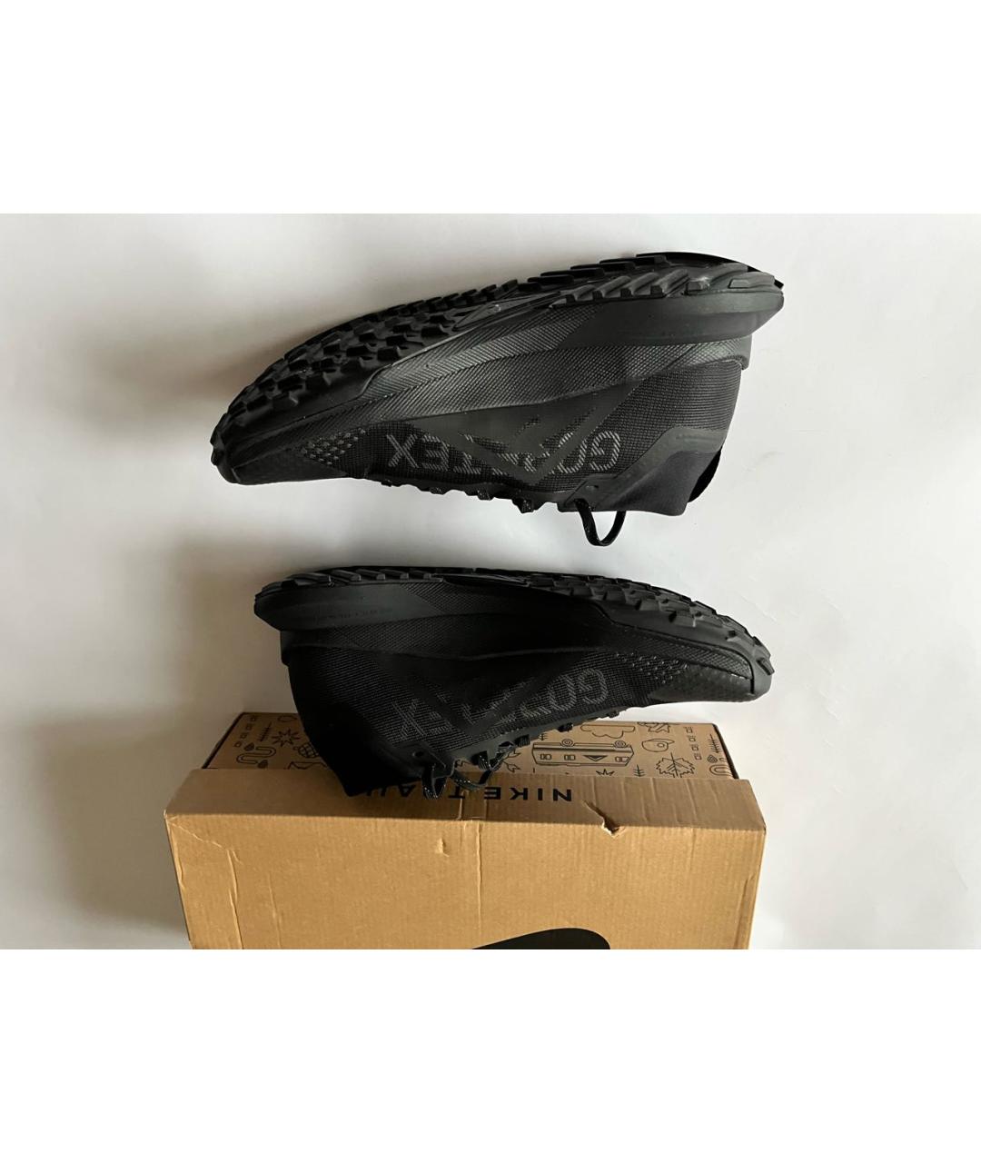 NIKE Черные синтетические низкие кроссовки / кеды, фото 3