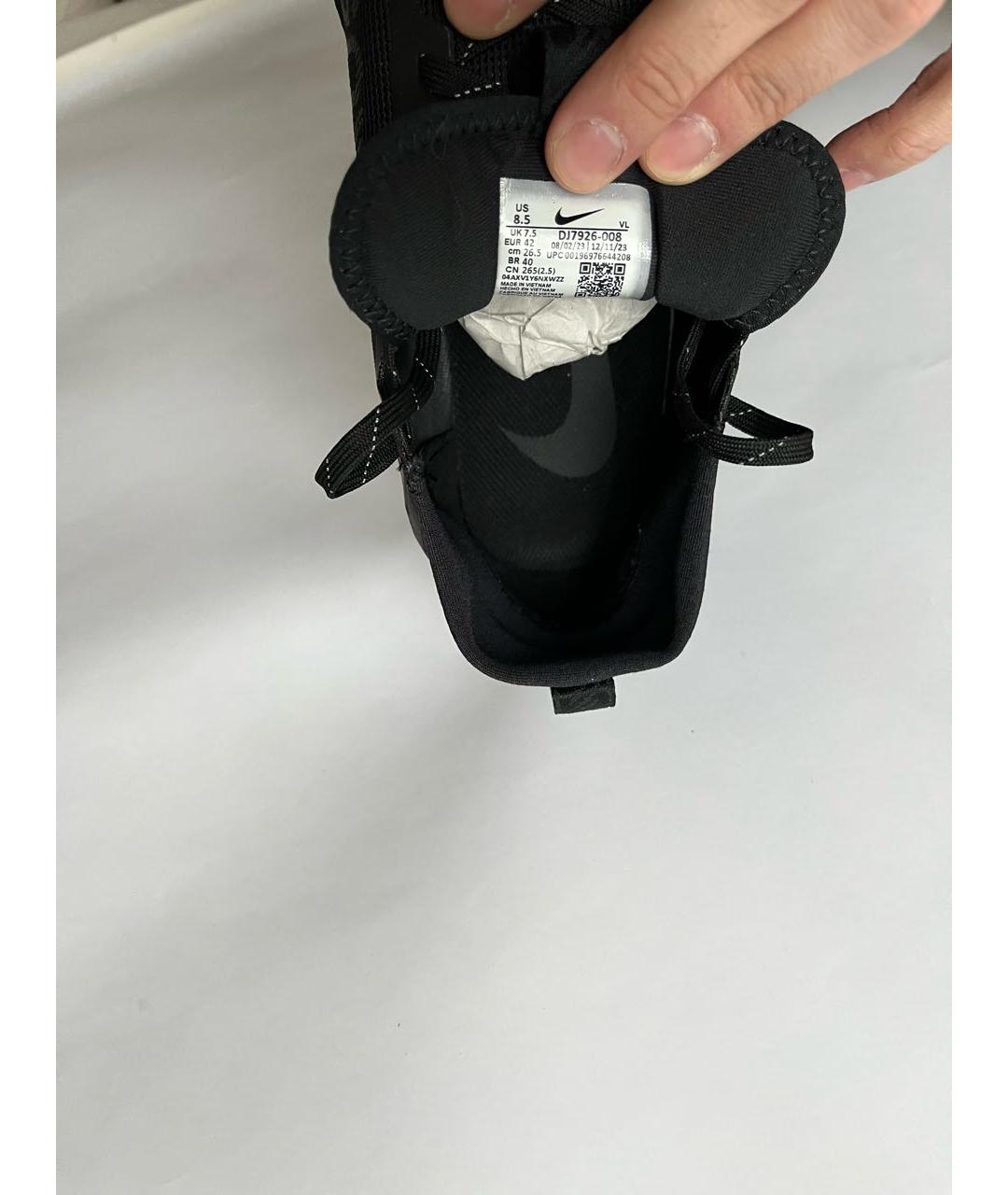 NIKE Черные синтетические низкие кроссовки / кеды, фото 7