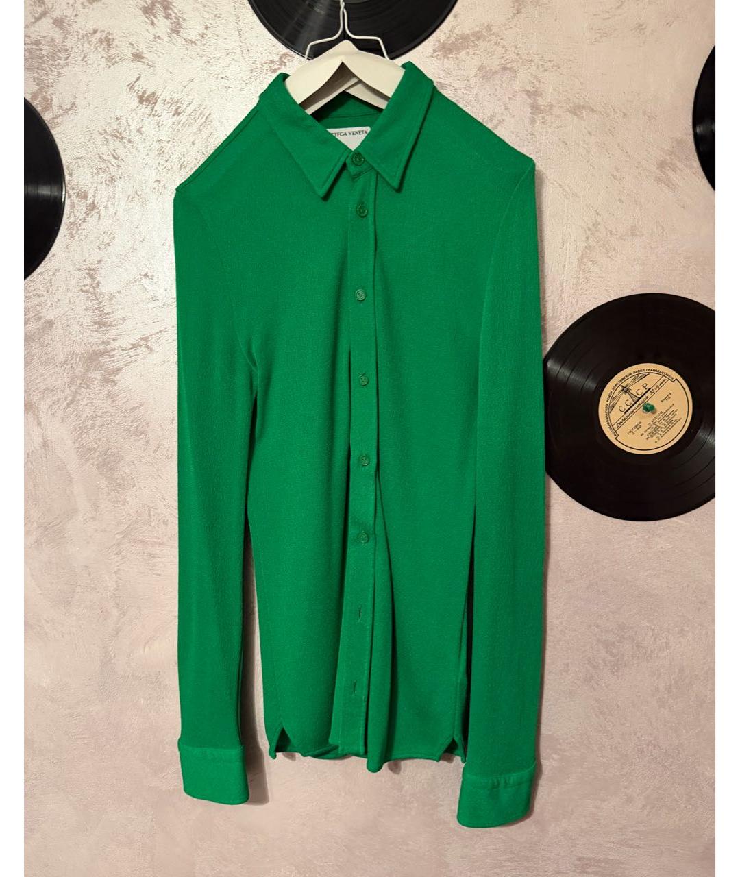 BOTTEGA VENETA Зеленая вискозная блузы, фото 7