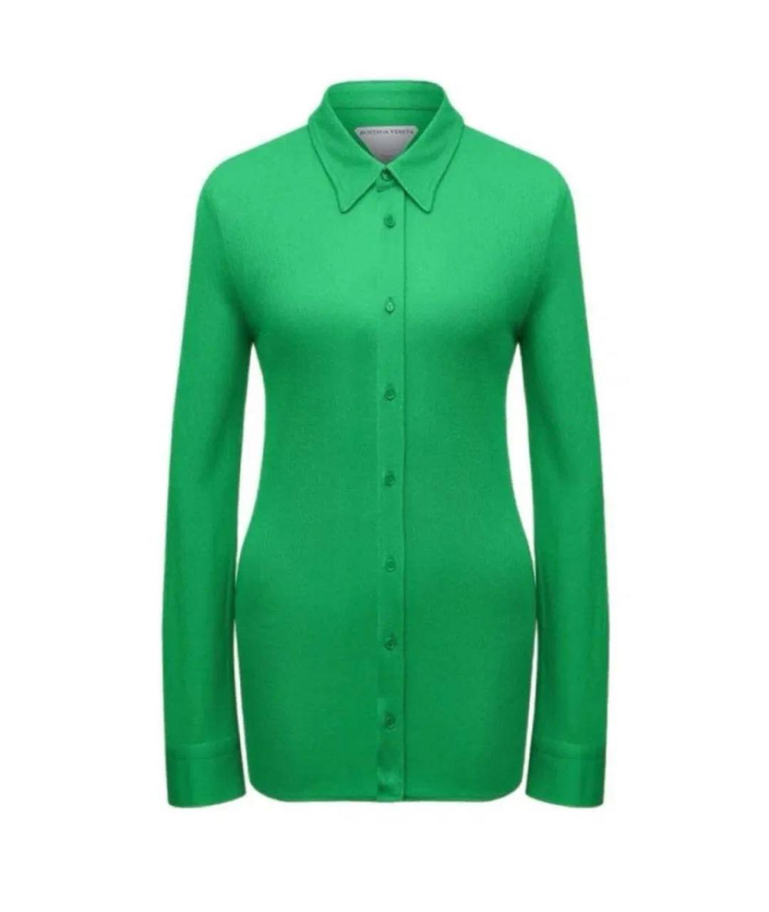 BOTTEGA VENETA Зеленая вискозная блузы, фото 6