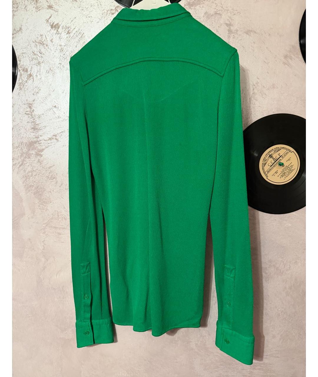 BOTTEGA VENETA Зеленая вискозная блузы, фото 2