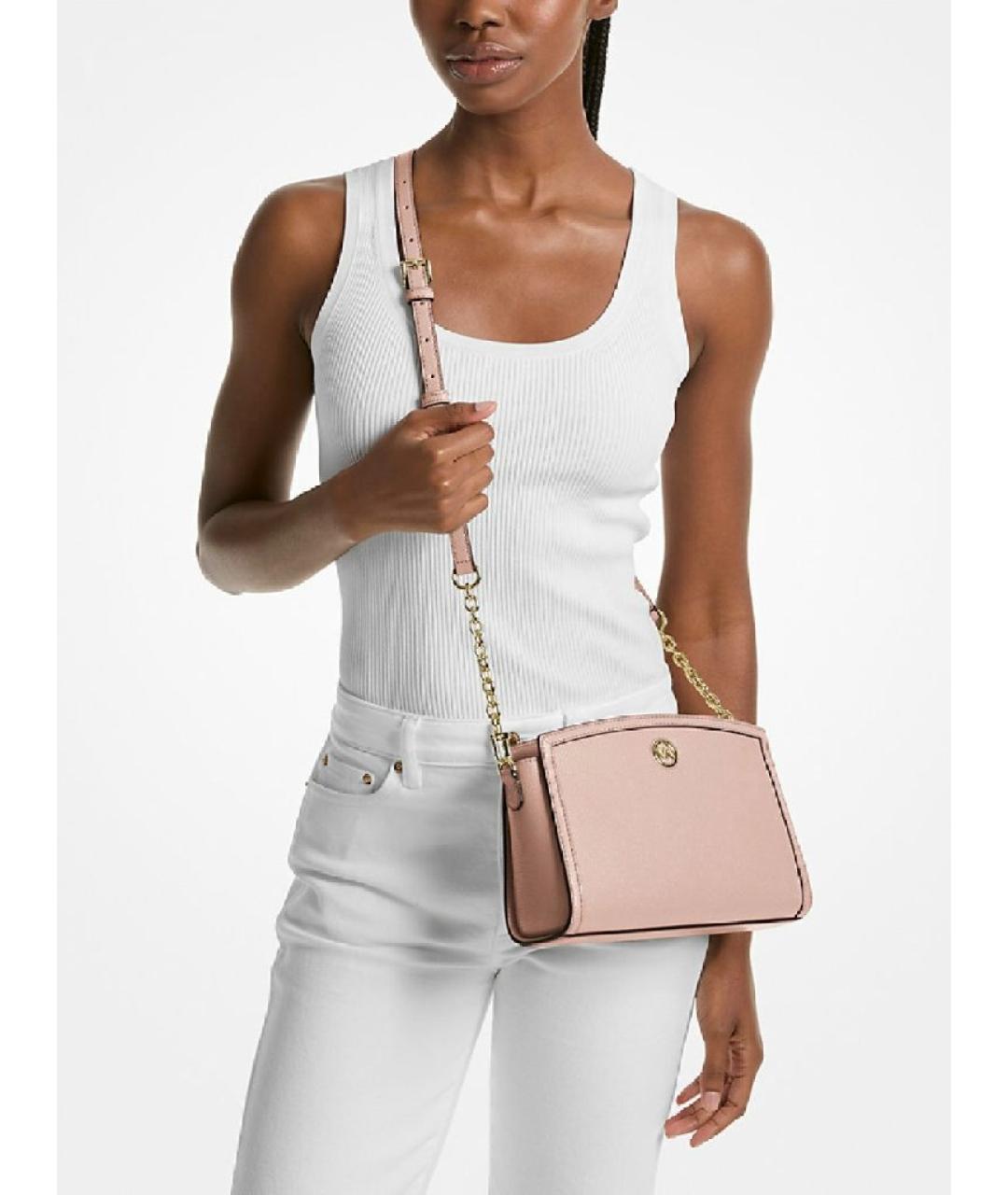 MICHAEL KORS Розовый кожаный кошелек, фото 3