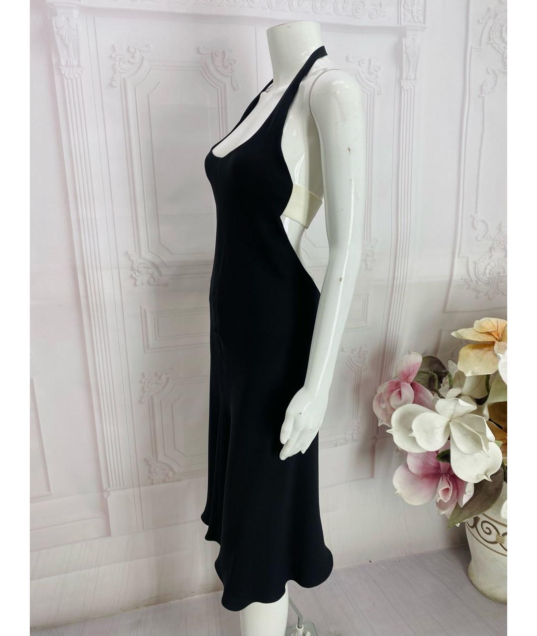 BALENCIAGA Черное шелковое коктейльное платье, фото 6