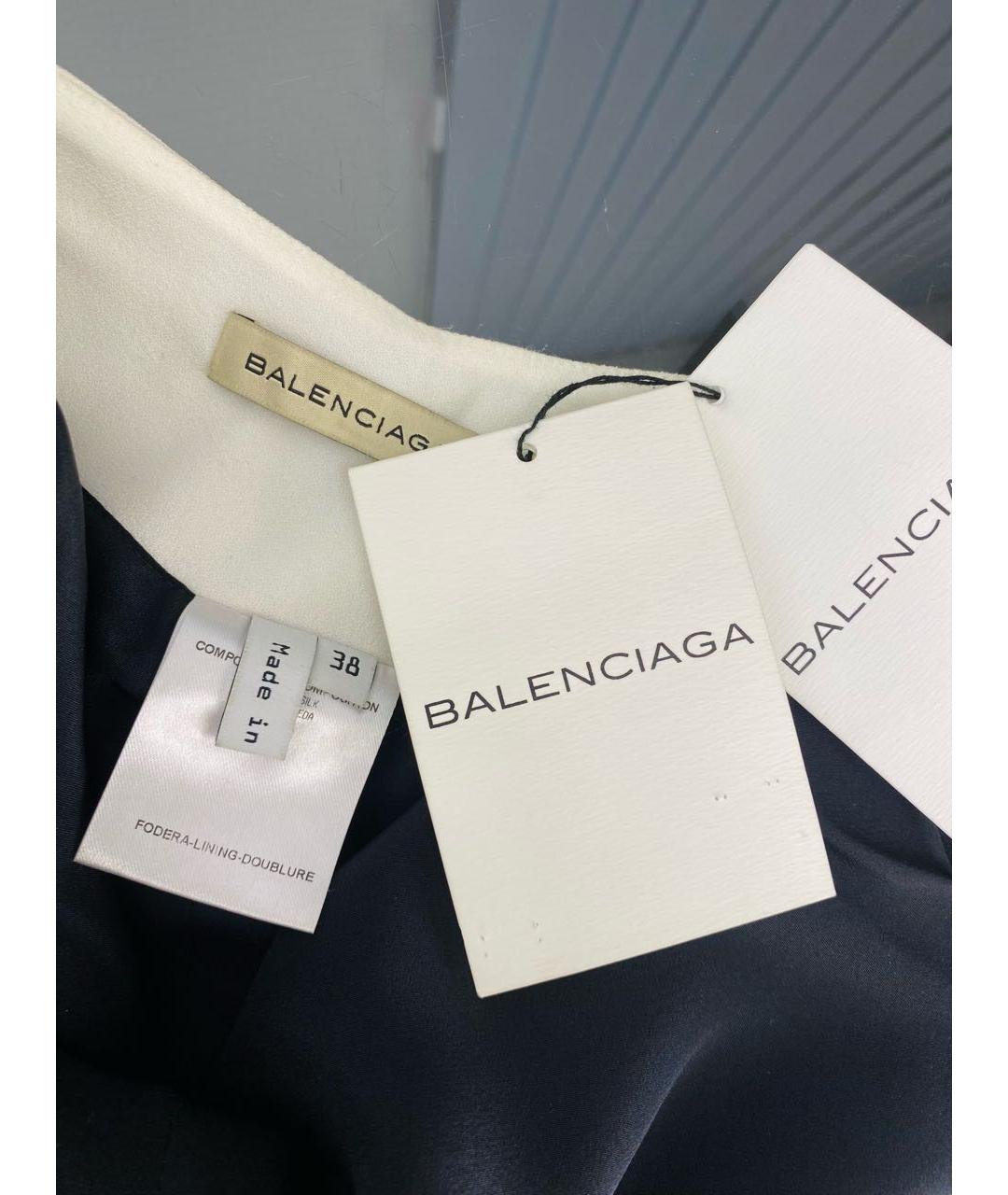 BALENCIAGA Черное шелковое коктейльное платье, фото 4