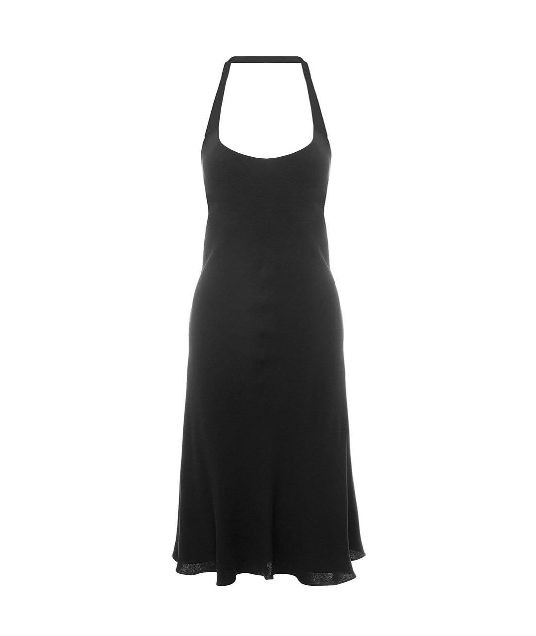 BALENCIAGA Черное шелковое коктейльное платье, фото 9