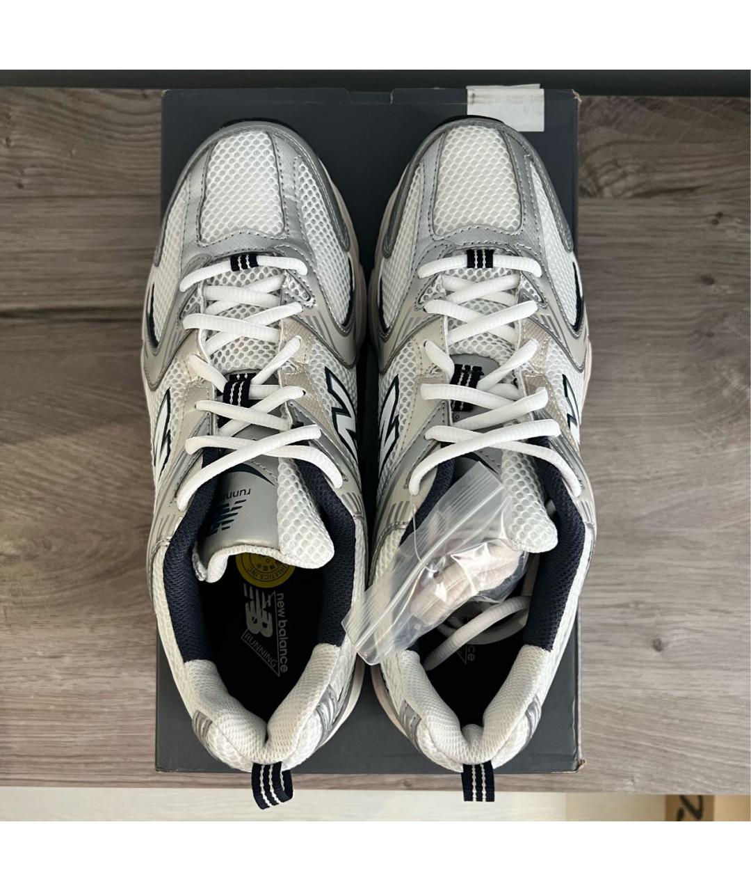 NEW BALANCE Белые текстильные кроссовки, фото 2