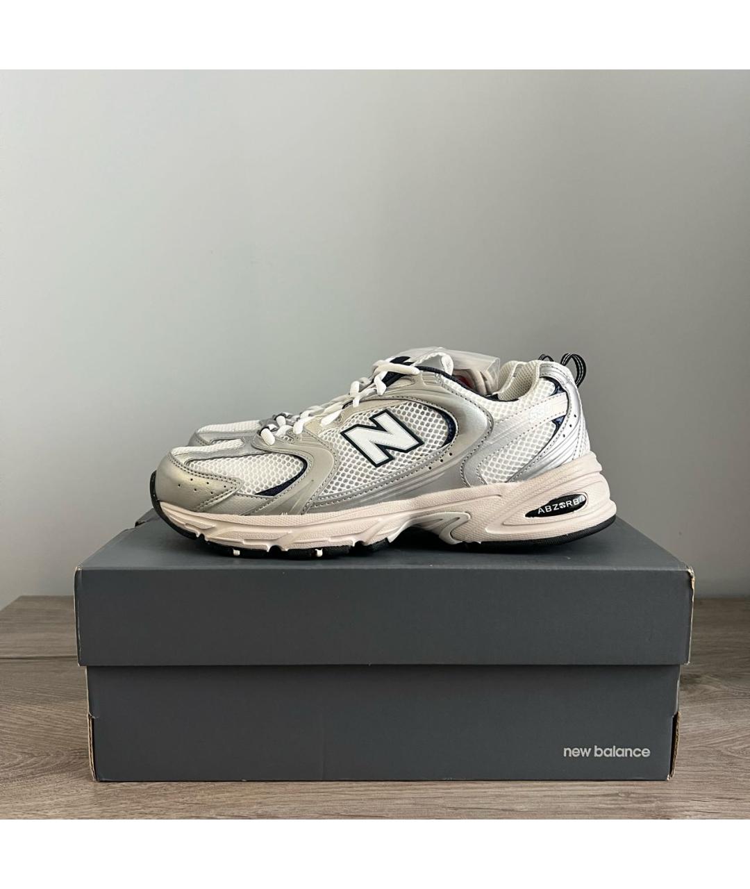 NEW BALANCE Белые текстильные кроссовки, фото 5