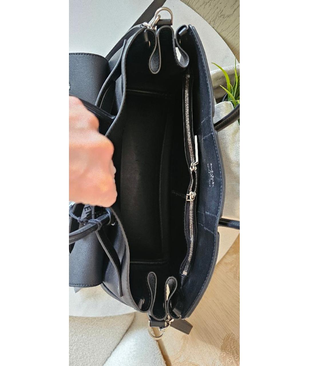 BALENCIAGA Черная кожаная сумка тоут, фото 4