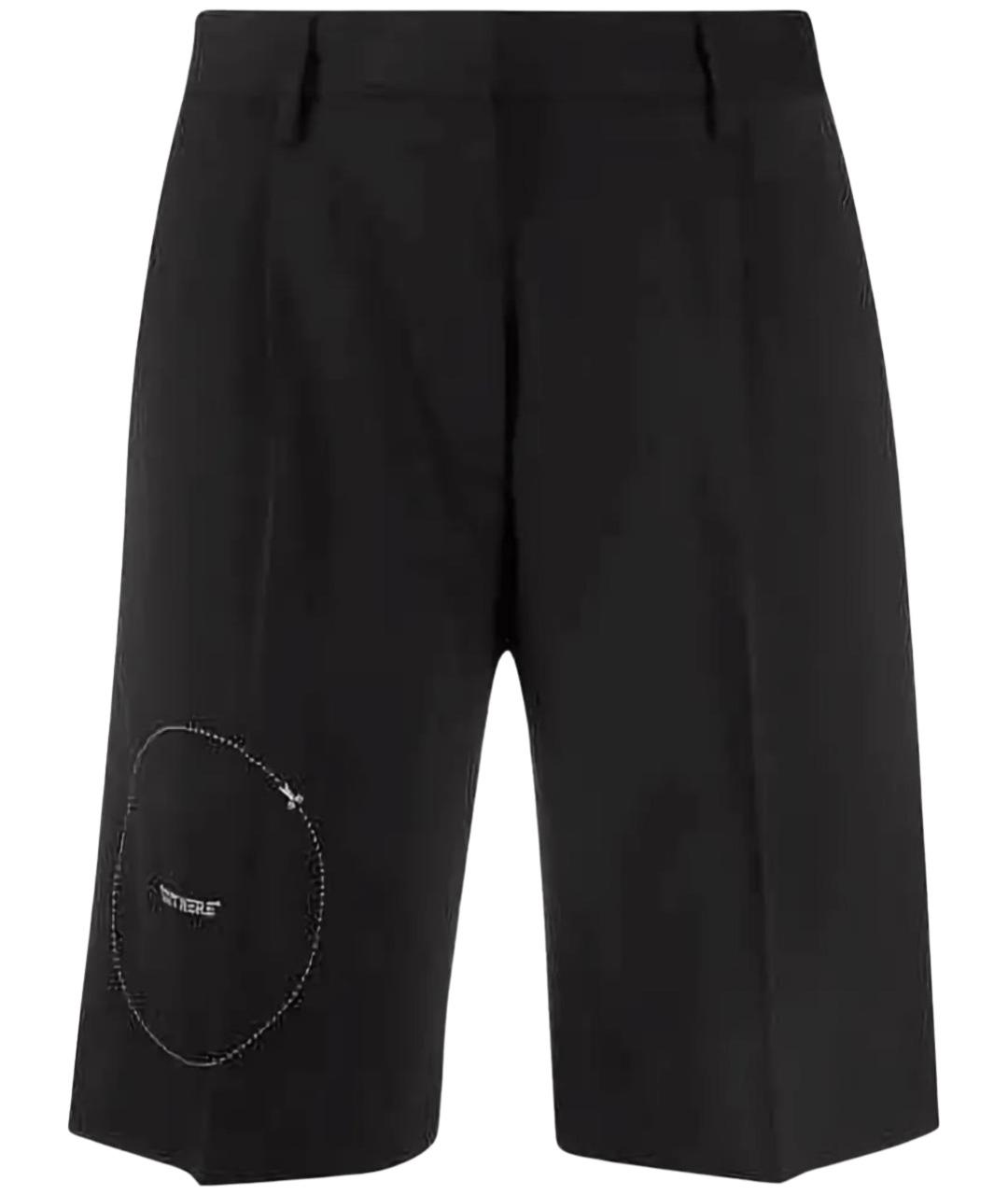 OFF-WHITE Черные вискозные капри, фото 4