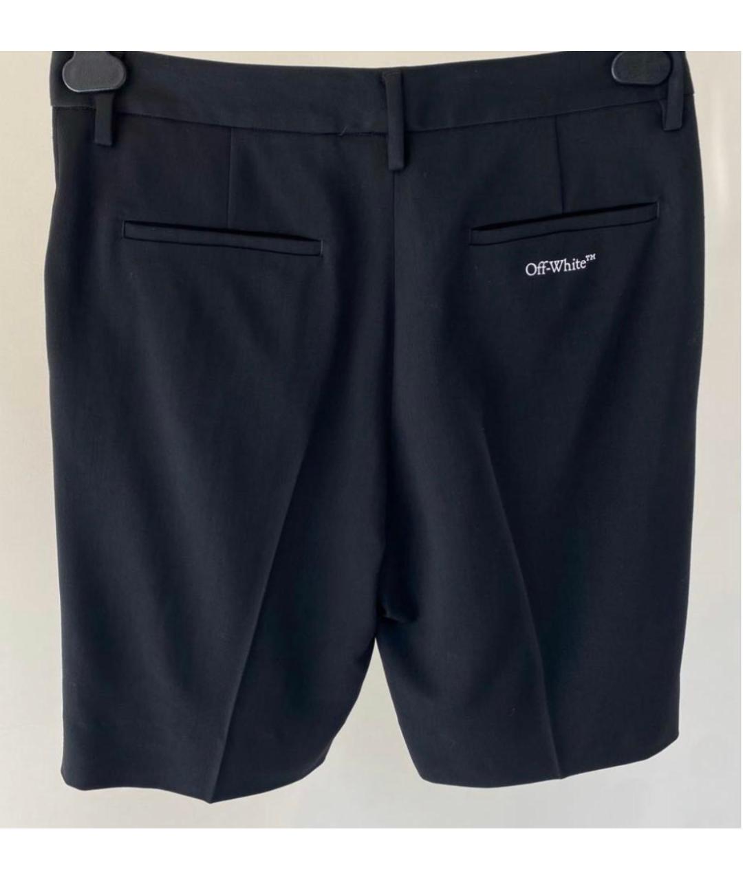 OFF-WHITE Черные вискозные капри, фото 2