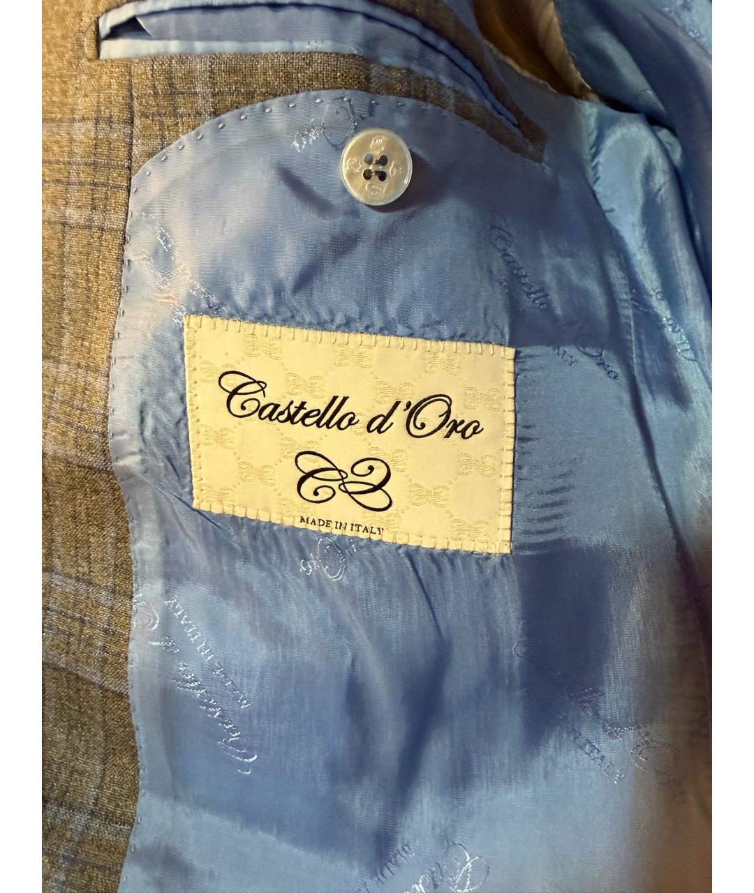 Castello d'Oro Серый шелковый пиджак, фото 2