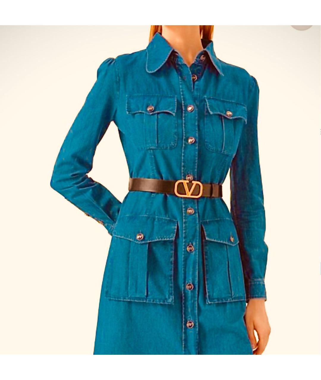 VALENTINO Коричневый кожаный ремень, фото 3