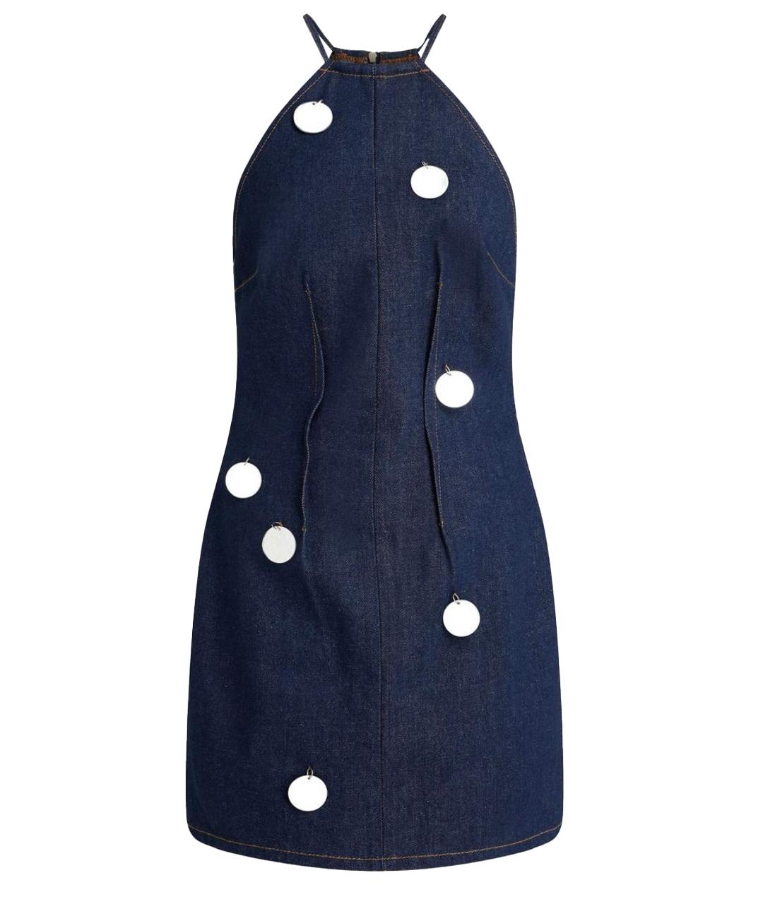 DAVID KOMA Темно-синее хлопковое коктейльное платье, фото 1