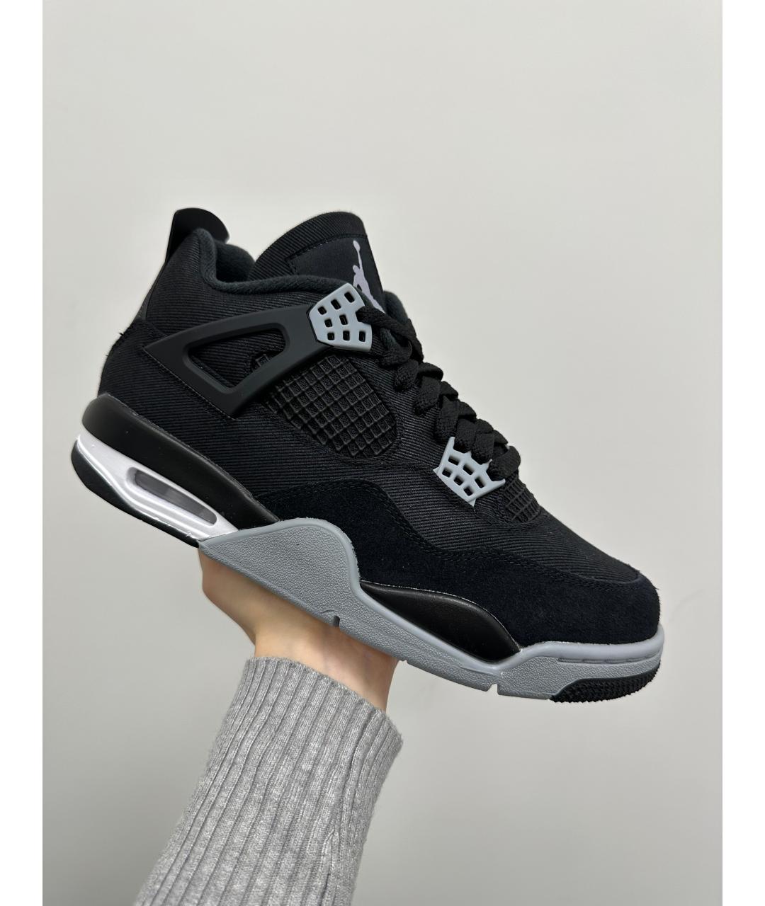 JORDAN Черные высокие кроссовки / кеды, фото 4