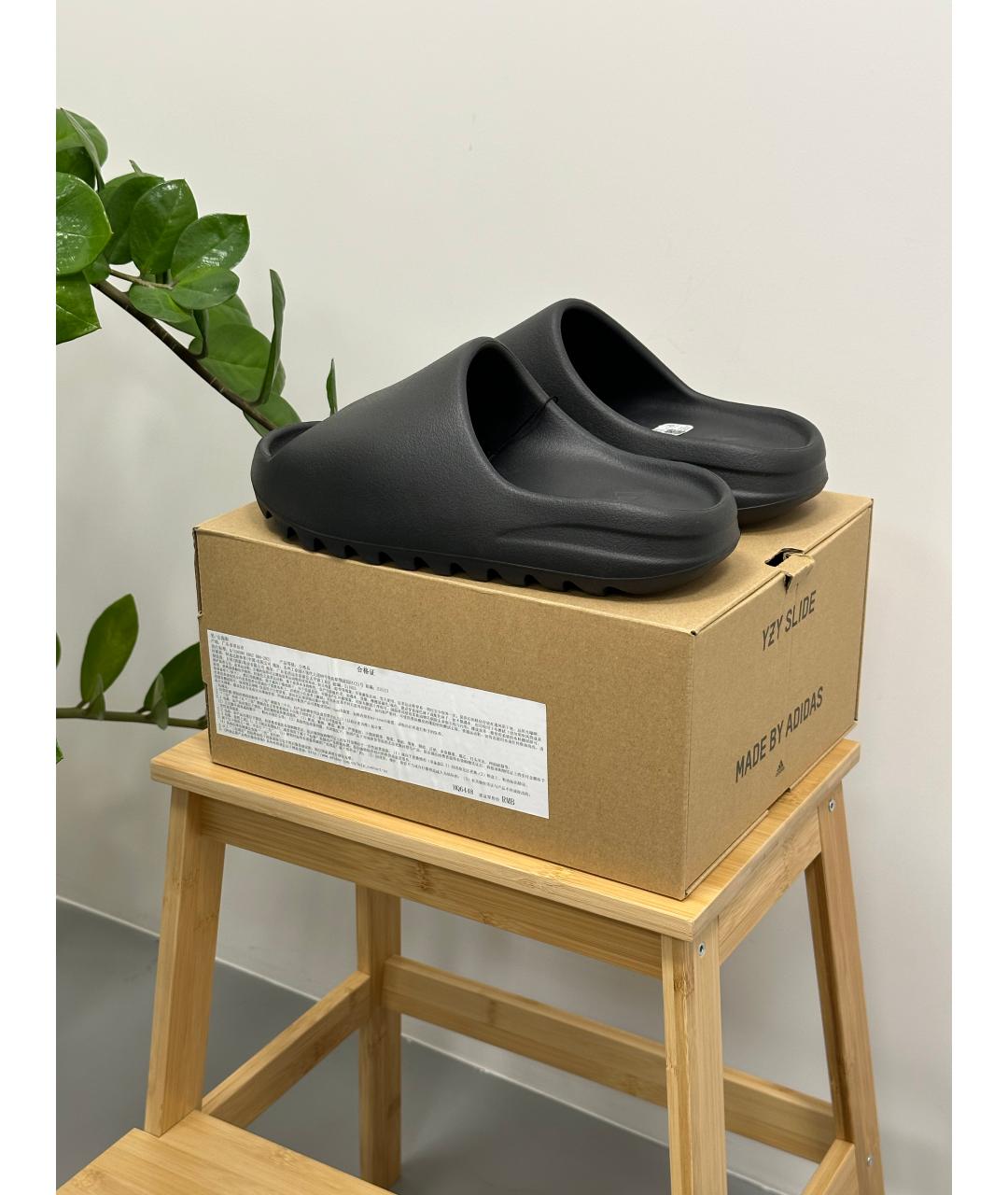 ADIDAS YEEZY Черные резиновые сандалии, фото 3