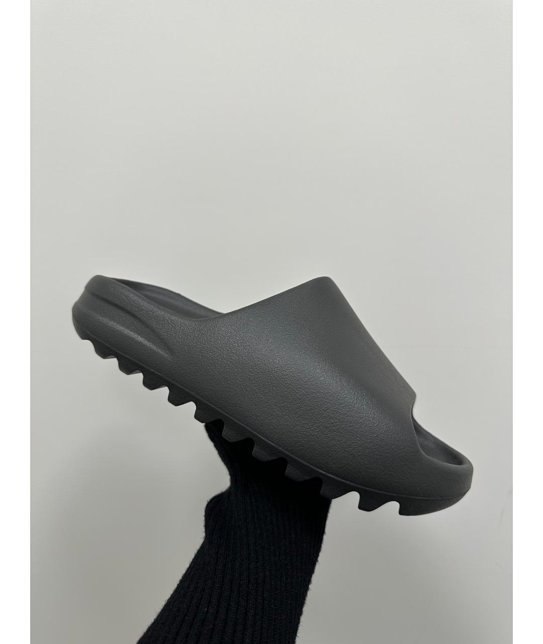 ADIDAS YEEZY Черные резиновые сандалии, фото 4