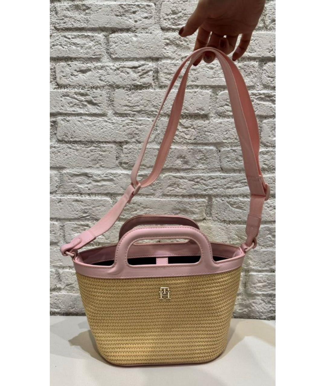 TOMMY HILFIGER Мульти пелетеная пляжная сумка, фото 2