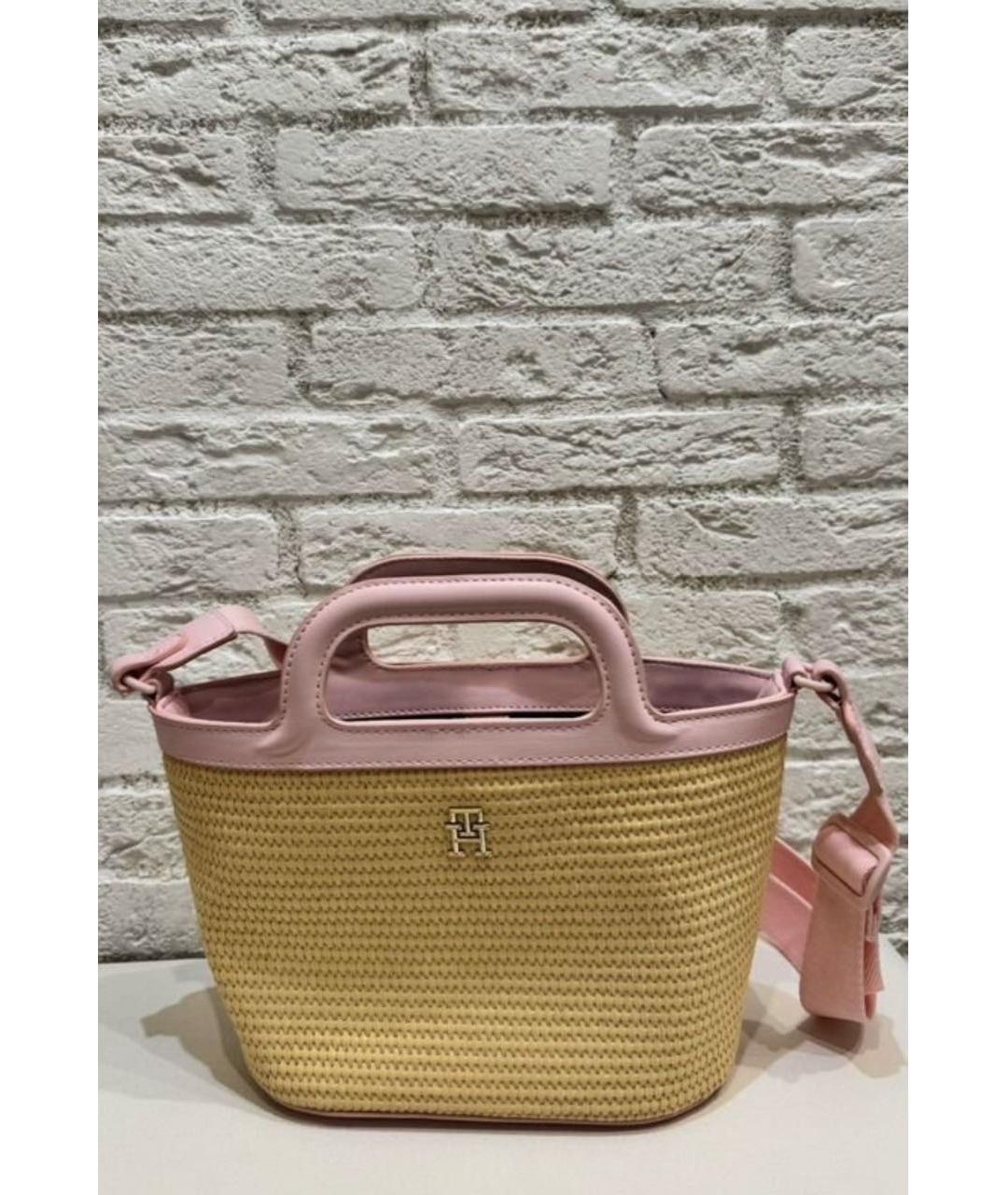 TOMMY HILFIGER Мульти пелетеная пляжная сумка, фото 5